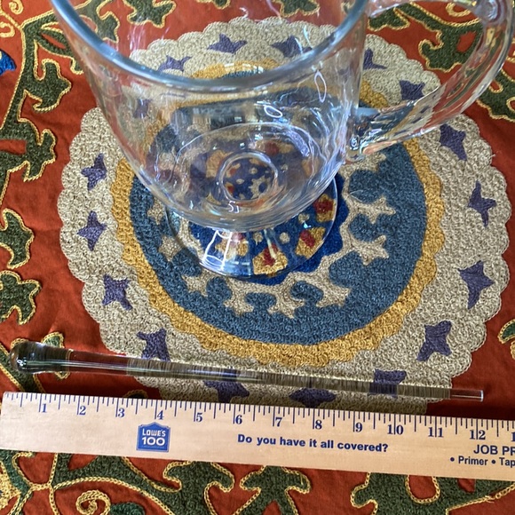 KROSNO Poland Beautiful Glass Drink Pedestal Pitcher with Glass Mixing Stirrer - Picture 10 of 16